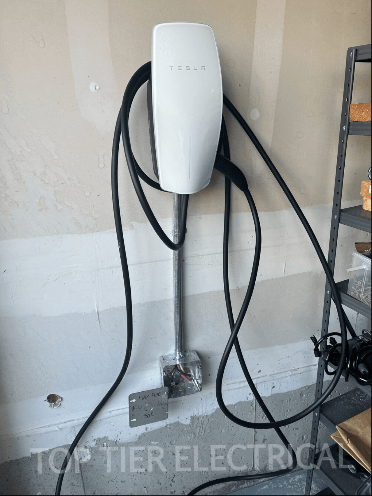 EV charger installation by Top Tier Electrical
